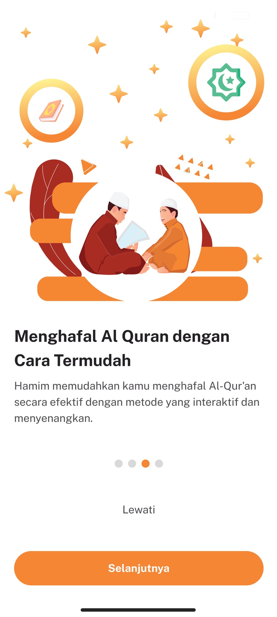 Onboarding ketiga: akses kelas dan aktivitas Hamim.